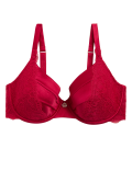 Lace Wired Full Cup Bra With Silk A-E