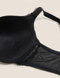 Lace Wired Full Cup Bra With Silk A-E