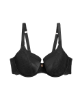 Lace Wired Full Cup Bra With Silk A-E