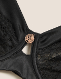 Silk & Lace Trim Non-Padded Balcony Bra