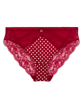 Silk & Lace Spot High Leg Knickers