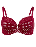 Silk & Lace Spot Non-Padded Balcony Bra B-G