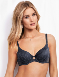Mesh & Lace Underwired Full Cup Bra A-E