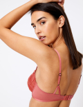 Peony Embroidered Non-Padded Balcony Bra A-E