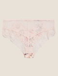 Silk Ditsy Rose High Waisted Brazilian Knickers