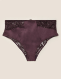 Satin High Waisted Brazilian Knickers