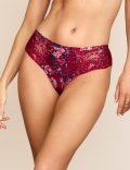 Rose Print Brazilian Knickers