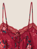 Rose Print Silk Cami