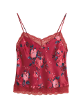 Rose Print Silk Cami