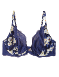 Midnight Rose Silk Wired Plunge Bra A-E