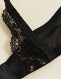 Pleat & Lace Wired Plunge Bra A-E