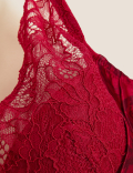 Rose Silk Print Wired Plunge Bra