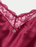 Claret Silk & Lace Cami