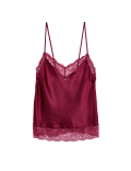 Claret Silk & Lace Cami