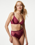 Silk & Lace High Waisted Brazilian Knickers
