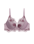 Zinnia Embroidery Wired Plunge Bra