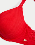 Rib & Lace Wired Full Cup Lounge Bra A-E