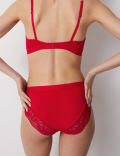 Lounge Rib & Lace High Leg Knickers