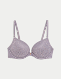 Rosa Lace Wired Push-Up Plunge Bra A-E