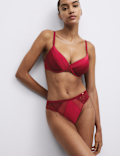 Silk & Lace High Leg Knickers
