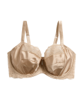 Silk & Lace Wired Balcony Bra F-H