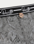 Ribbed & Lace Brazilian Knickers