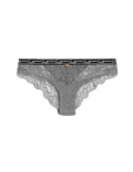 Ribbed & Lace Brazilian Knickers