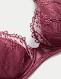 Lisianthus Embroidery Wired Plunge Bra A-E