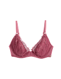 Lisianthus Embroidery Wired Plunge Bra A-E