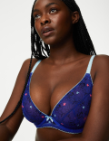 Carissa Embroidery Wired Plunge Bra A-E