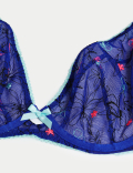 Carissa Embroidery Wired Plunge Bra A-E