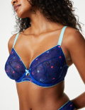 Carissa Mesh Embroidery Wired Plunge Bra