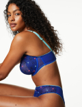 Carissa Mesh Embroidery Wired Plunge Bra