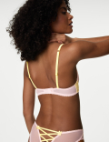 Abella Embroidered Mesh Wired Plunge Bra