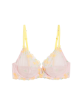 Abella Embroidered Mesh Wired Plunge Bra