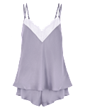 Flirty Satin Lace Cami Set