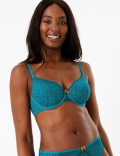 Leopard Lace Padded Full Cup Bra A-G