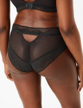 Leopard Lace High Waisted Knickers