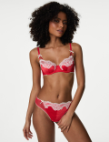 Alannah Satin & Lace Wired Balcony Bra
