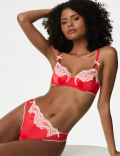 Alannah Satin & Lace Wired Balcony Bra