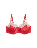 Alannah Satin & Lace Wired Balcony Bra
