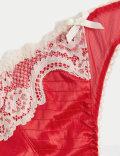 Alannah Satin & Lace Thong
