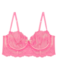 Eyelash Lace Underwired Balcony Bustier A-E