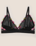 Floral Tattoo Embroidered Bralette