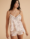 Floral Tattoo Print Cami Set