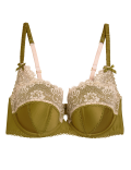 Satin & Lace Underwired Balcony Bra