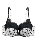Satin Spot Print Padded Balcony Bra A-E