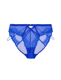 Clara Satin Fishnet High Waisted High Leg Knickers