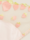 Strawberry Embroidered Brazilian Knickers