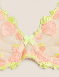 Strawberry Embroidered Plunge Bra